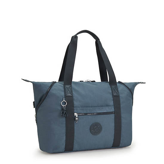 Bolso Tote Kipling Art Medium Iconic Azul Marino Grises | MX 1767NW